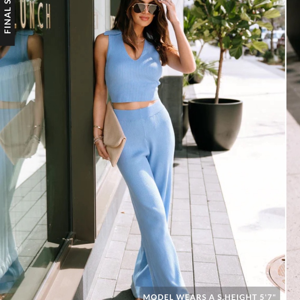 Vici ribbed knit two piece set